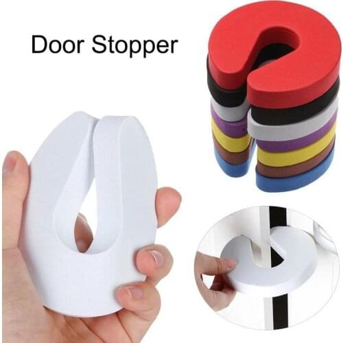 1PCS Baby Safety Locks Children Protection EVA C Shape Security Cabinet Locks Door Clip Kids Finger Safe Soft Foam Door Stopper