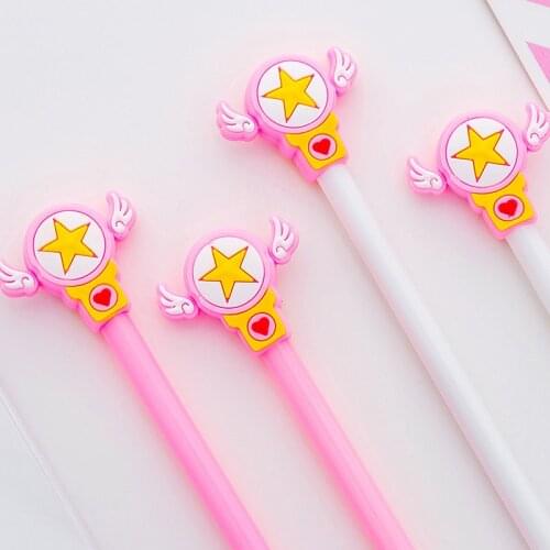 0.5mm Cute Kawaii Magic wand Gel Pen Signature Pens Escolar Papelaria For Office School Writing Supplies Stationery Gift