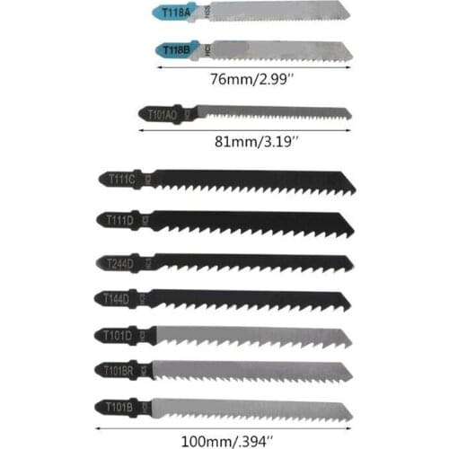 10Pcs Jigsaw Blades Woodworking Saw Blade Cutter T101B/T144D/T244D/T111D/T118A Woodworking Tool Accessories