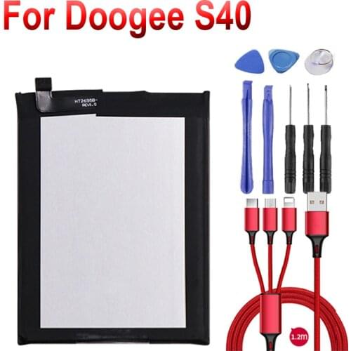 100% New 4650mAh Bateria For Doogee S40 Battery Replacement High Quality For Doogee S40 Smart Phone+USB cable+toolkit