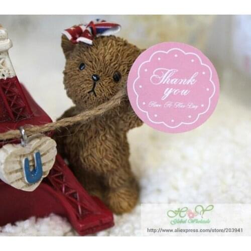 1200pcs/lot Thank you series Lace adhesive seal sticker DIY Multifunction label