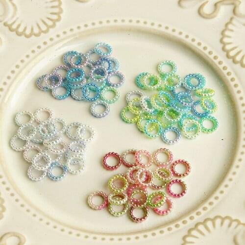 Retro Showa Acrylic Round Beans and Bean Circles Japanese diy Handmade Jewelry Accessories Earrings Homemade Pendant Material