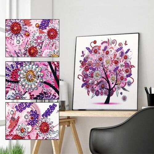 5D DIY Diamond Painting Four Seasons Tree Special Shiny Diamond Embroidery Mosaic Sticker Cross Embroidery Decoration