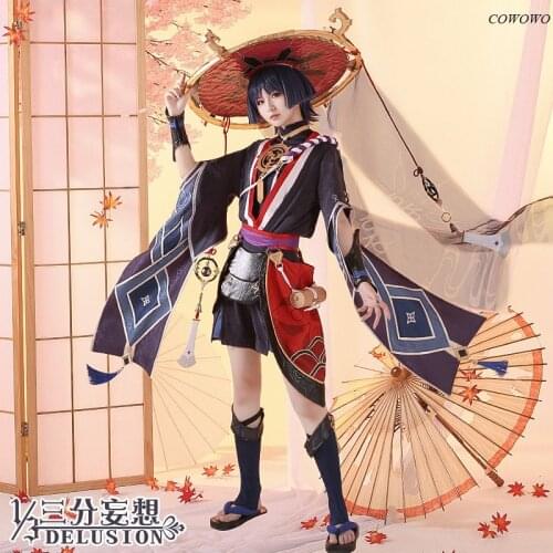 Anime! Genshin Impact Scaramouche Game Suit Lovely Uniform Cosplay Costume Halloween Carnival Party Outfit For Women 2021 NEW