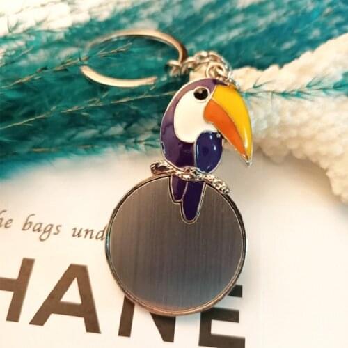 High quality Toucan keychain key ring Droll Bird key chain key holder creative portachiavi chaveiro llaveros bag charm