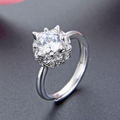 Bud With Zircon Adjustable Ring,Thomas Style Romantic Good Jewerly For Women, In 925 Sterling Silver,Super Deals