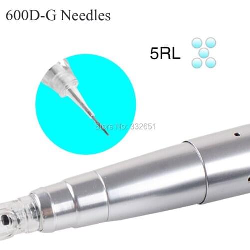 CHUSE 50pcs 600D-G Permanent Eyebrow Tattoo Needles 5RL Sterilized Eyebrow Lip Makeup Tattoo Machine Needles Makeup INK