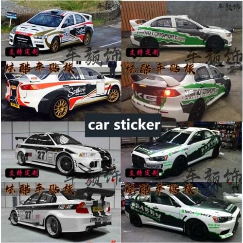 FOR Mitsubishi EVO body decoration decorative stickers LANCER racing competition personalized stickers