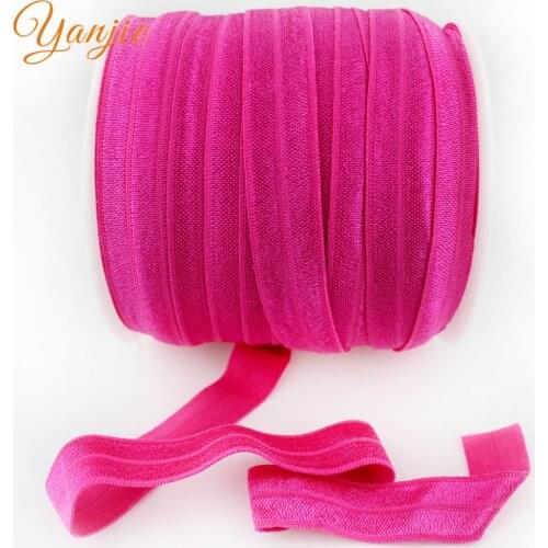 50Yards/Color 72 colors 5/8" Shimmery Solid FOE For Girls And Kids DIY Elastic Headband Hair Ties Headwear CHOOSE ONE COLOR