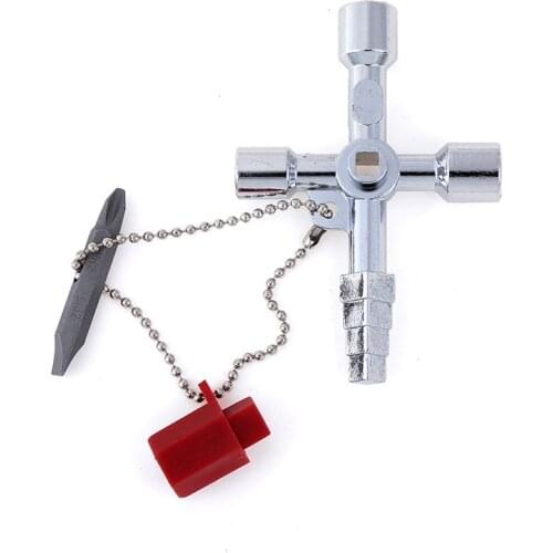 Multifunction 4 Ways Universal Triangle Wrench Key Plumber Keys Triangle For Gas Electric Meter Cabinets Bleed Radiators