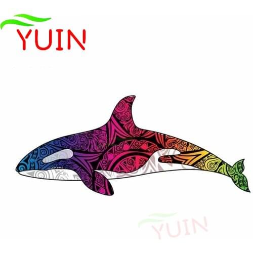 Personality Car Sticker Orca Whale Cartoon Anime Fine Decal Fashion PVC Window Decoration Auto Accessories Waterproof Decals