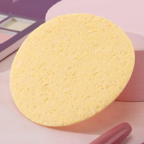 Round Natural Wood Pulp Facial Sponges Natural Cellulose Facial Washing Sponge SPA Massage Sponge Compressed Sponges