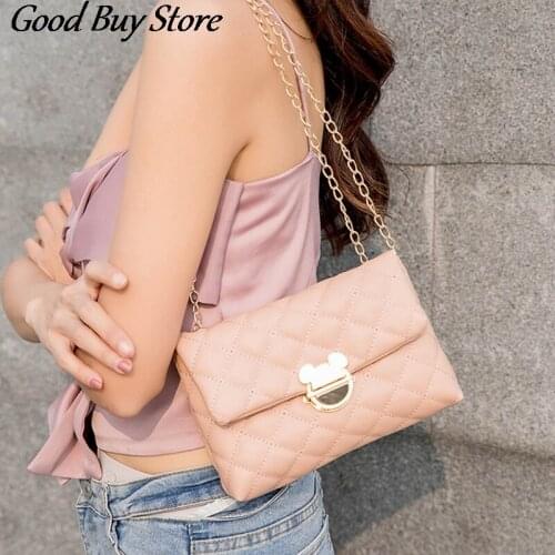 Fashion Leather Bags Women Shoulder Purse Designer Handbags 2021 Chains Crossbody Bag Metal Lock Luxury Party Phone Handbag Sexy