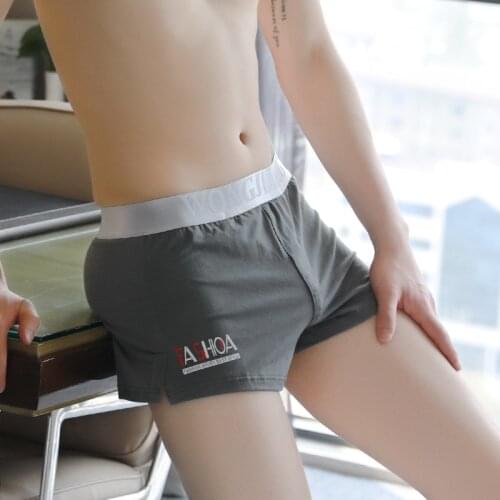 Sotong loose mens underwear boys' four Leggings pure cotton trend personality arro pants ventilation shorts comfortable flat pa