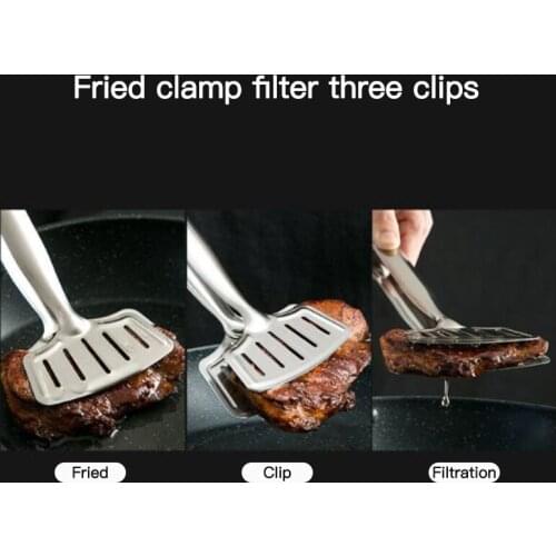 Stainless Fried Steak Shovel Widened Thickened Fish Shovel BBQ Clamp Utensils Bread Meat Clip Gadget Spatula Kitchen Accessories