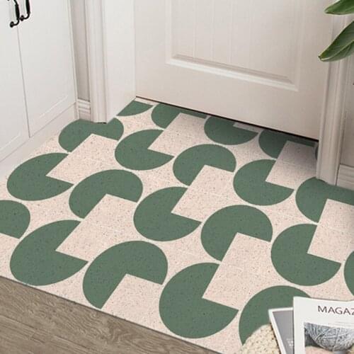 Printed Anti-slip Mat PVC Silk Loop Cuttable Custom Pattern Door Mat Carpet Kitchen Mat Bath Mat Living Room Mat Home Mat Carpet