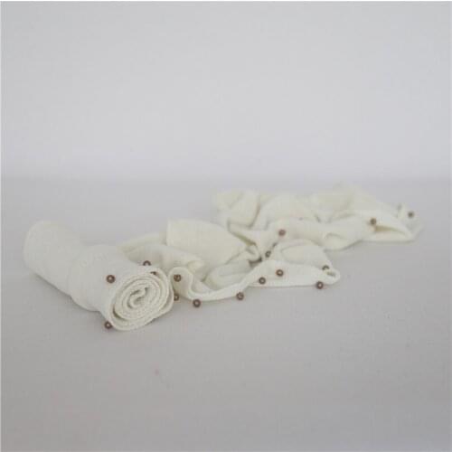 New Arrival Textured Soft Ivory Stretchy Fabric Neworn Wraps Photography Props Posing Backdrop Layer Baby Swaddle Cocoon