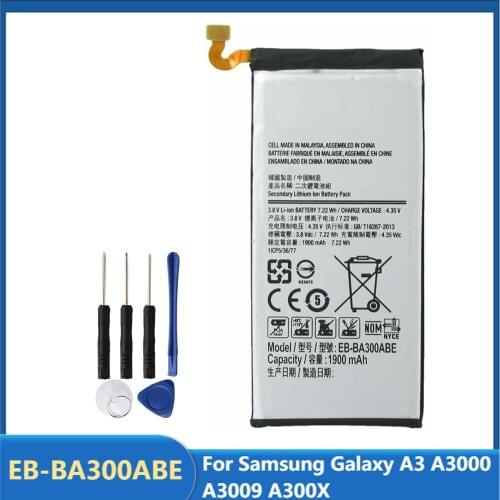 Original Replacement Phone Battery EB-BA300ABE For Samsung Galaxy A3 A3000 A3009 A300X Rechargable Batteries 1900mAh