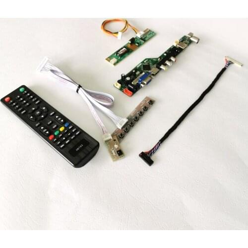 Fit CLAA150XH01/HSD150PX17 30Pin LVDS 15" laptops panel 1024*768 Audio VGA USB Remote 1CCFL LCD display controller card kit