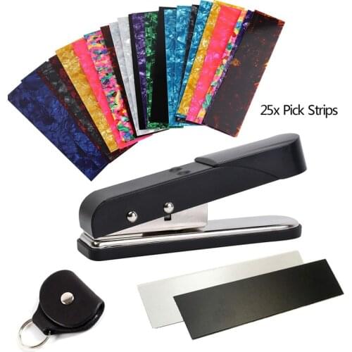 Professional Flanger FP-01 Creative Guitar pick trimmer Guitar Plectrum Punch Pick Maker Cutter DIY + Card + Sanding Paper Black