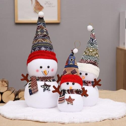 TT Christmas Decorations Snowman Doll Old Man Christmas Tree Decoration Shopping Window Scene