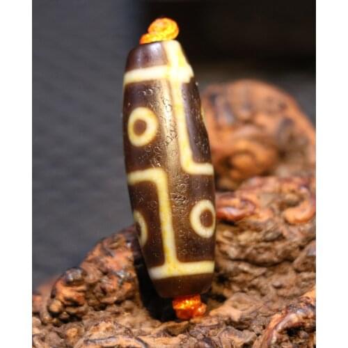 Treasure Unique Magic Power Tibetan Old Agate 6 eye dZi Bead Pendant A T Timestown UPD22