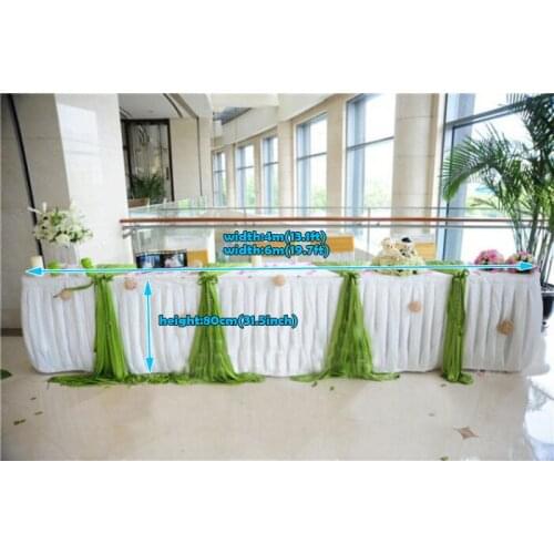 Marriage Table Cover deluxe Table Skirt With drape Wedding outdoors welcome table decorations wedding favors