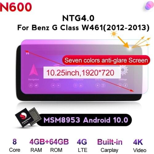 Top! 1920*720 carplay Android 10.0 car multimedia player for Mercedes Benz G Class W463 G350 G400 G500 G63 G65 navigation gps