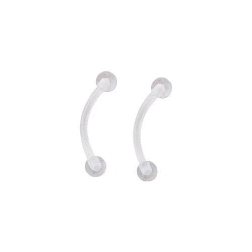 LOT100pcs Free Shippment Body Piercing Jewelry - Flexible Eyebrow Tragus Bar Piercing Curved 16g Eyebrow Piercing Retainers