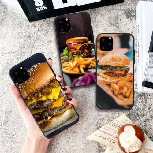Tasty hamburger Phone Case for iPhone 11 12 Pro mini pro XS MAX 8 7 6 6S Plus X 5S SE 2020 XR