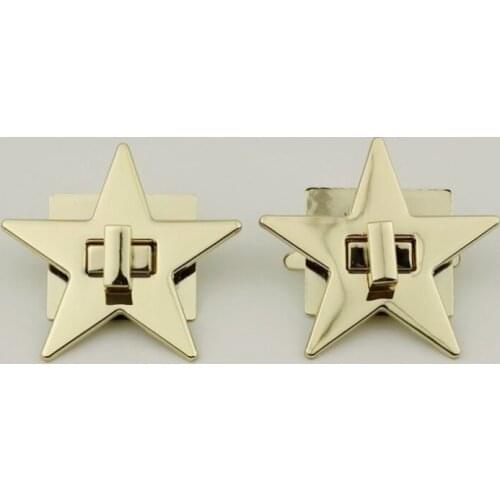 10 Pieces Five-pointed star bag lock Twisted Metal alloy lock Creative star lock Luggage hardware accessories