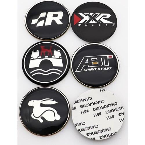 1pcs 45mm 3D ABT SR XXR Aluminum car steer wheel emblem Sticker Car Steering Wheel Sticker Car Interior Emblem Car Accessories