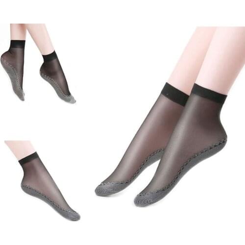 10 Pairs/set Velvet Silk Socks For Women Cotton Bottom Soft Anti-Slip Sole Massage Slip-resistant Autumn Winter Sock Intimate