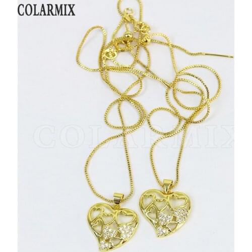 3Pcs Heart Shape Pendant necklace jewelry accessories Heart charms for women necklace for women New design 8432