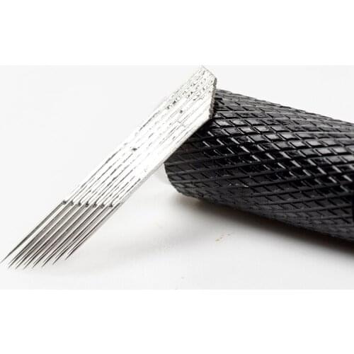 50 pcs 15 curved eyebrow needles in two rows embroidery blade needle permanent makeup tools