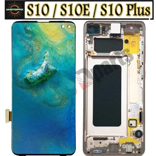6.1'' AMOLED LCD for SAMSUNG S10 S10E LCD G9730 Display SM-G9730 Touch Screen Digitizer For SAMSUNG Galaxy S10 Plus LCD G9750
