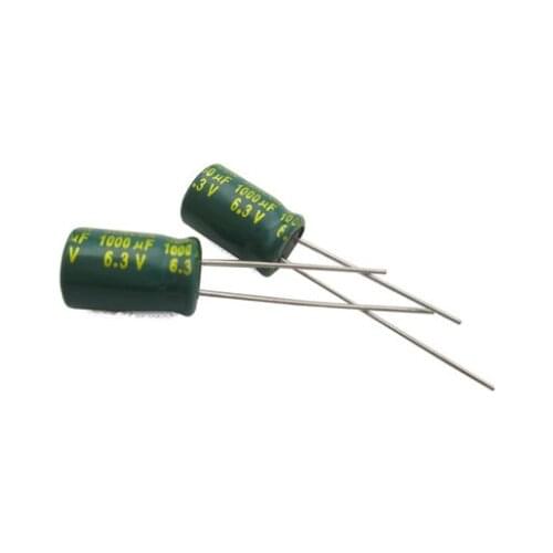 Free shipping 6.3V 1000UF capacitor 8 * 12 high-frequency low-impedance aluminum electrolytic capacitor 1000uf 6.3v best quality