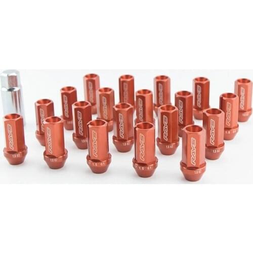 42MM Length 12x1.5/1.25 Aluminum Wheel Lock Nuts Racing Lug Nuts for RAYS Car Accessories Universial