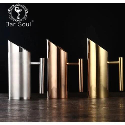 Bar Soul Stainless Steel Kettle 1L 1.5L 2L High Quality Stainless Steel Handle Water Bottle Bartender Tools Bar Tools