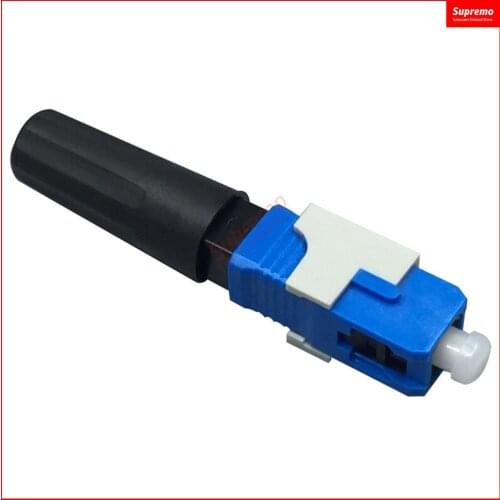 Free Shipping SC UPC Fiber Optic Fast Connector SC FAST Connector Blue Fiber FTTH Single Mode Quick Connector SC UPC Adapter