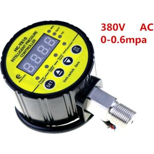HC-Y810 380VAC 0-0.6MPA digital display electric contact switch digital pressure gauge pressure controller