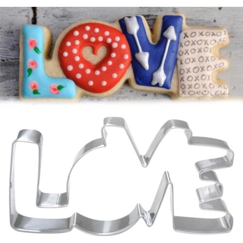 Love cookie mold valentines day wedding stainless steel cookie mold cookie cutter mold baking tool