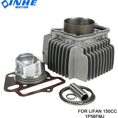 56.5mm Piston & Rings Cylinder Body Kit Fit For Lifan LF150 150cc 1P56FMJ Horizontal Engines Dirt Pit Bike Parts
