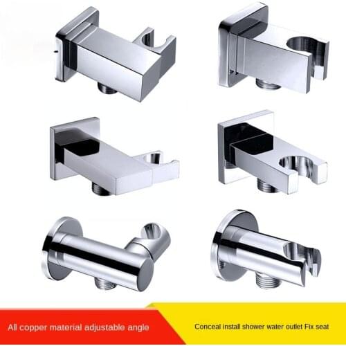 Brass Wall Shower Holder Portable Shower Holder with Water Outlet Concealed Shower Accessories Bathroom