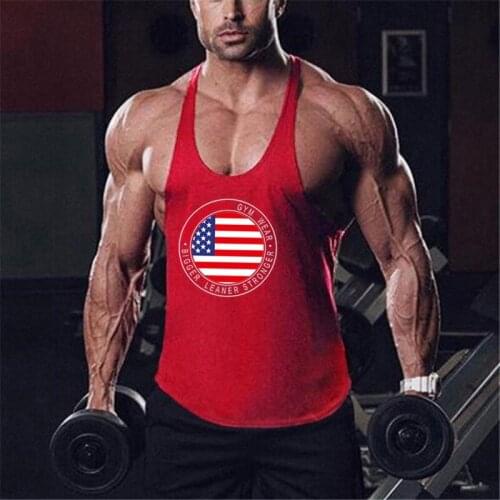 Muscleguys Gyms Tank Tops Men Bodybuilding VEST FIGHTING Stringer Tank Top for Men Y back Cotton Fitness Sleeveless Shirt