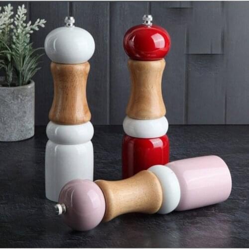 Mılla Bamboo Salt Spice Pepper Mill-red White Pieces Price
