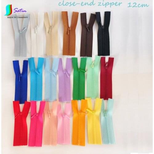 0# Mini Close-End Zipper,DIY Doll Clothes Close Tail Zipper,Sewing Accessory 0# Zipper S0374H 12cm