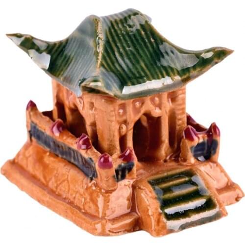 Mini Ornament Simulated Architectural Pavilion Miniature Landscape Ornament Home Desktop Decor Mini Ornament Decoration Crafts