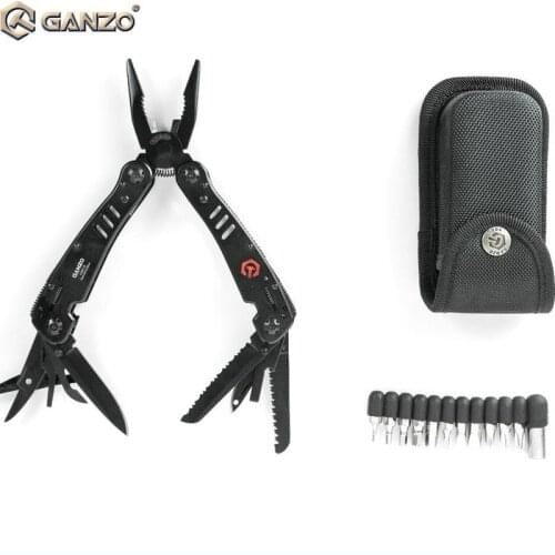 Ganzo Black G301 G301B Multi functional folding PLiers outdoors Portable camping wire cutter stripper hand tools sets