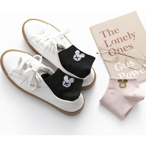 New Disney Anime figure Summer thin Mickey Minnie mouse tube sock Cartoon casual xxx boy and girls Princess socks min White